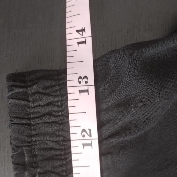 Z & L maxi skirt asymmetrical size x small to small solid black elastic waist - Picture 5 of 5